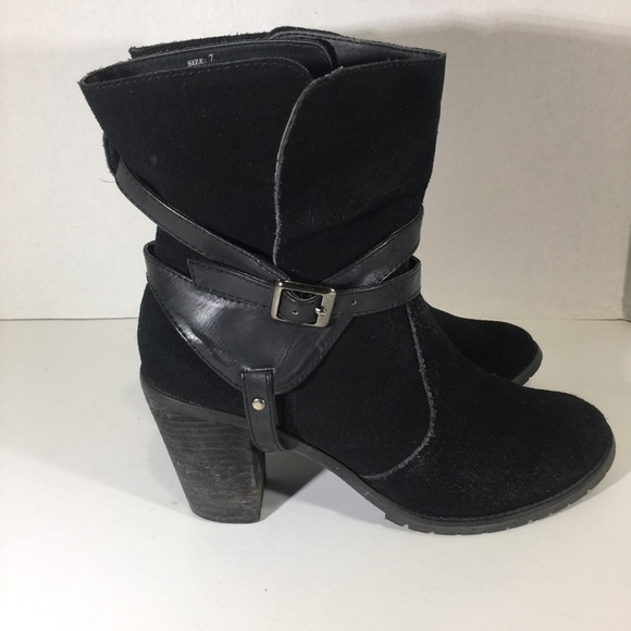 Restricted Black Suede Motorcycle Boots - Picture 6 of 8